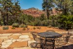 Your home-cooked meal includes stunning red rock views